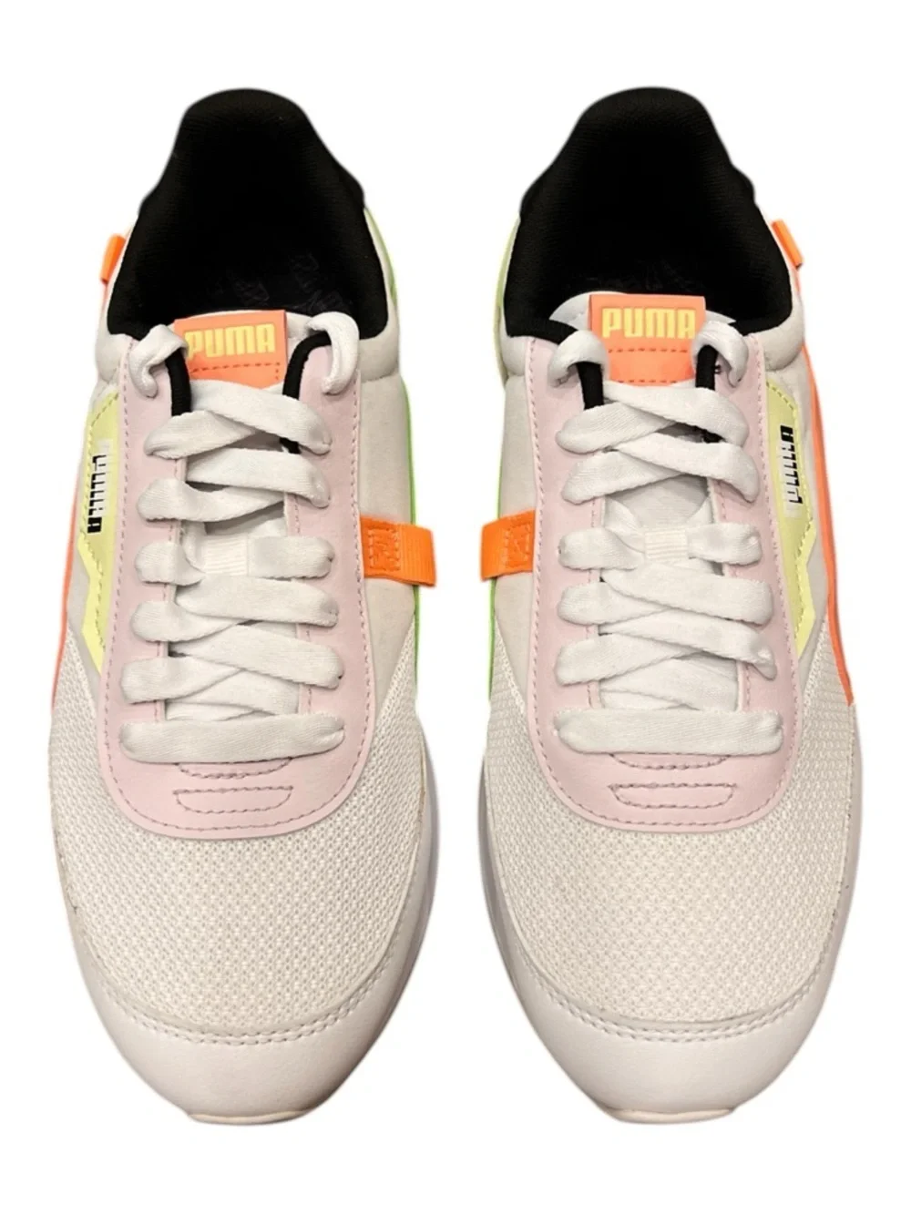 NWT’S Puma Future Rider Mis Lace Up Sneakers White and Orange SZ 9.5
